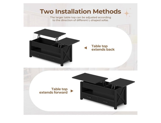 Seventable Coffee Table with 2 Storage Drawers - photo 3