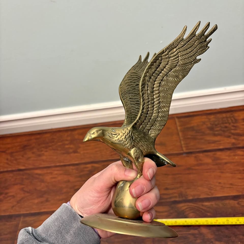 Vintage Brass Eagle Statue