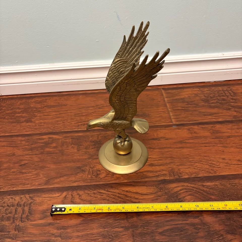Vintage Brass Eagle Statue - photo 2
