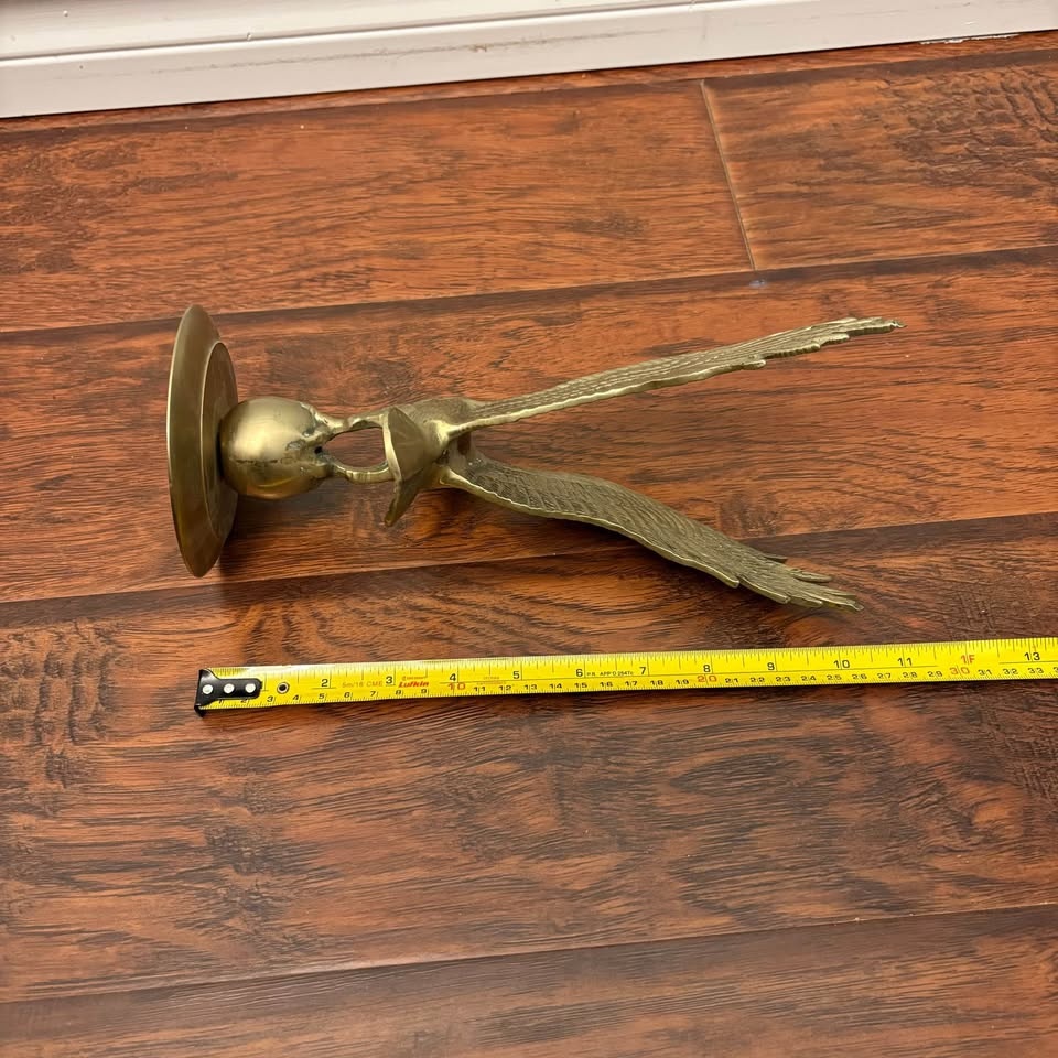 Vintage Brass Eagle Statue - photo 4