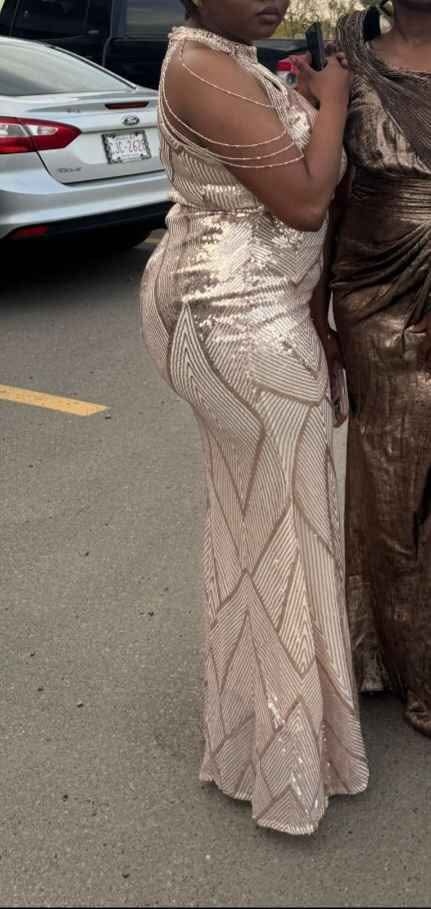Champagne Sequin Dress - Size L - photo 3