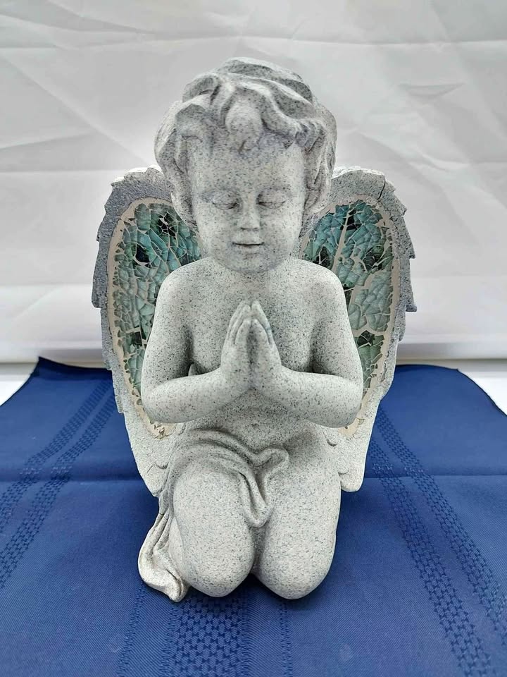 Mosaic Resin Angel Figurine