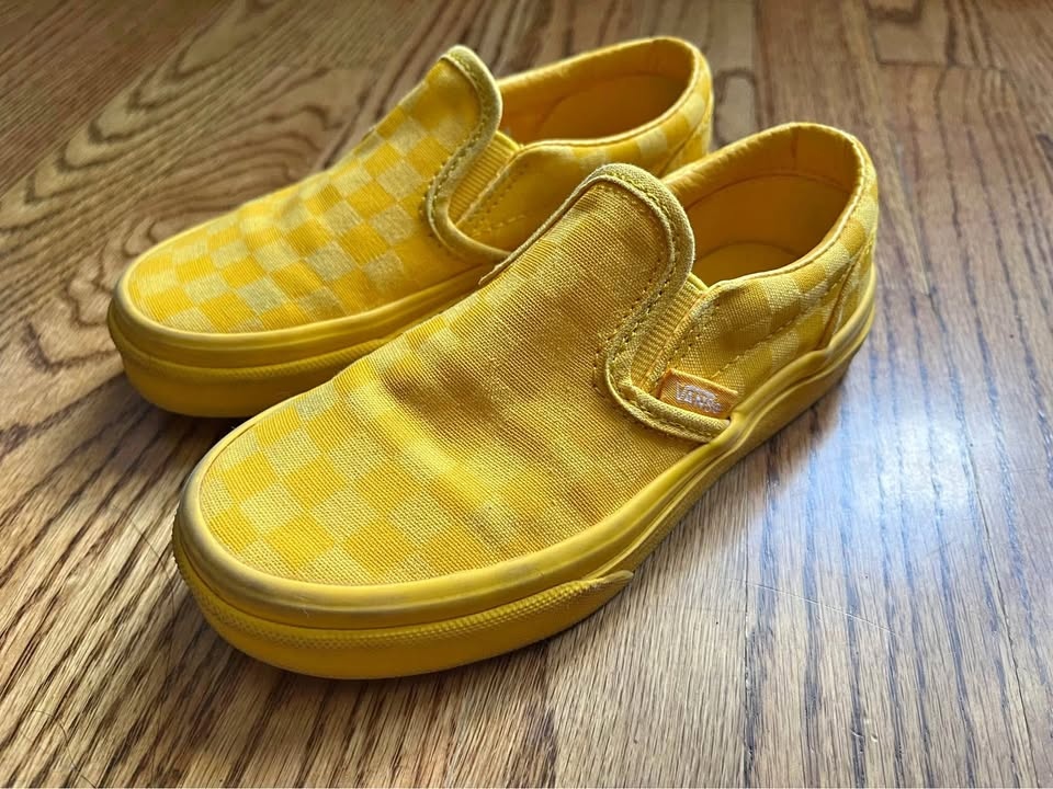 Kids Vans Checkerboard Slip Ons - 12
