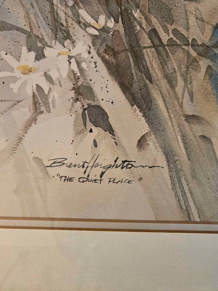 Brent Highton 'The Quiet Place' Framed Watercolor Print - photo 2