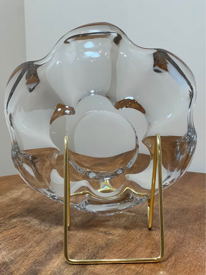 Vintage Crystal Lotus Flower Petal Bowl - 6.5" - photo 2