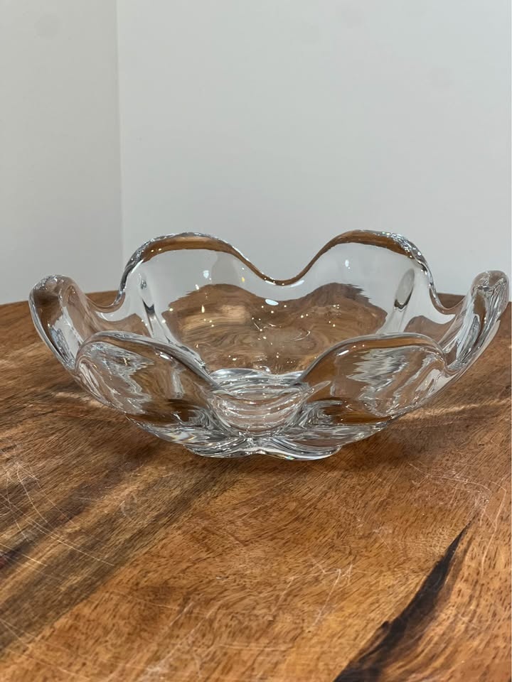 Vintage Crystal Lotus Flower Petal Bowl - 6.5" - photo 3