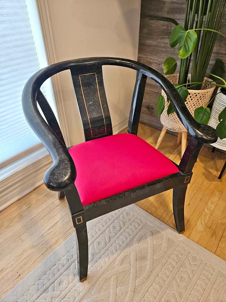 Vintage Asian Lacquered Armchair
