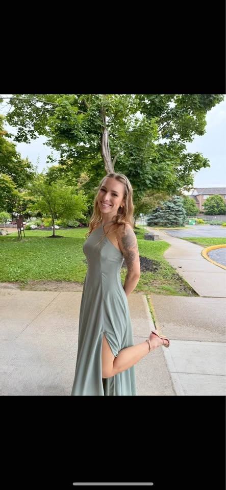 Lulus Sage Brush Maxi Dress - Size XS