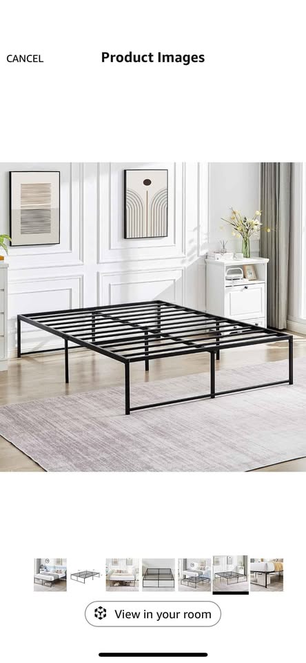 Queen size Bed & metal platform - photo 4