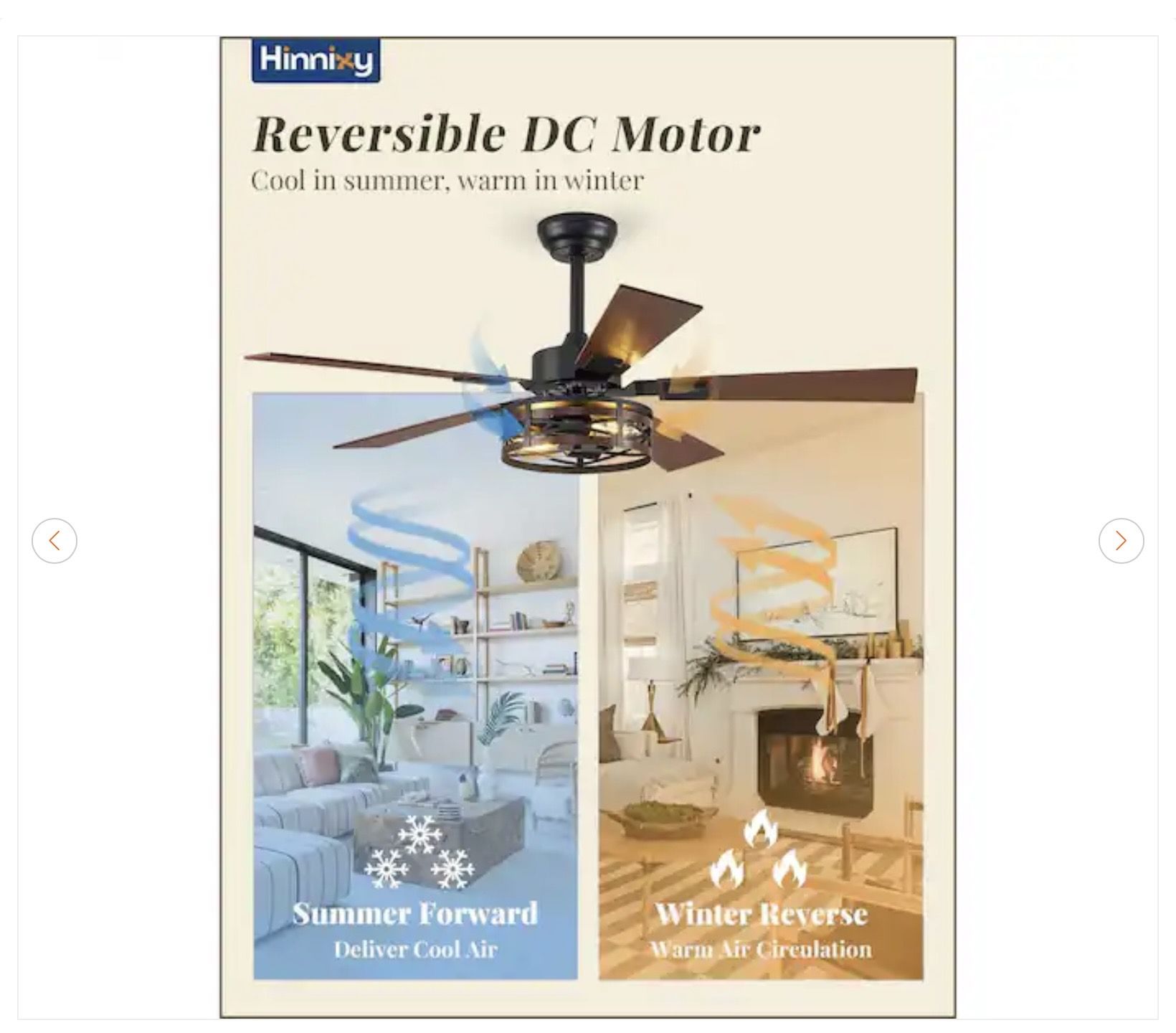 48 in. Indoor Black Farmhouse Caged Ceiling Fan - photo 2