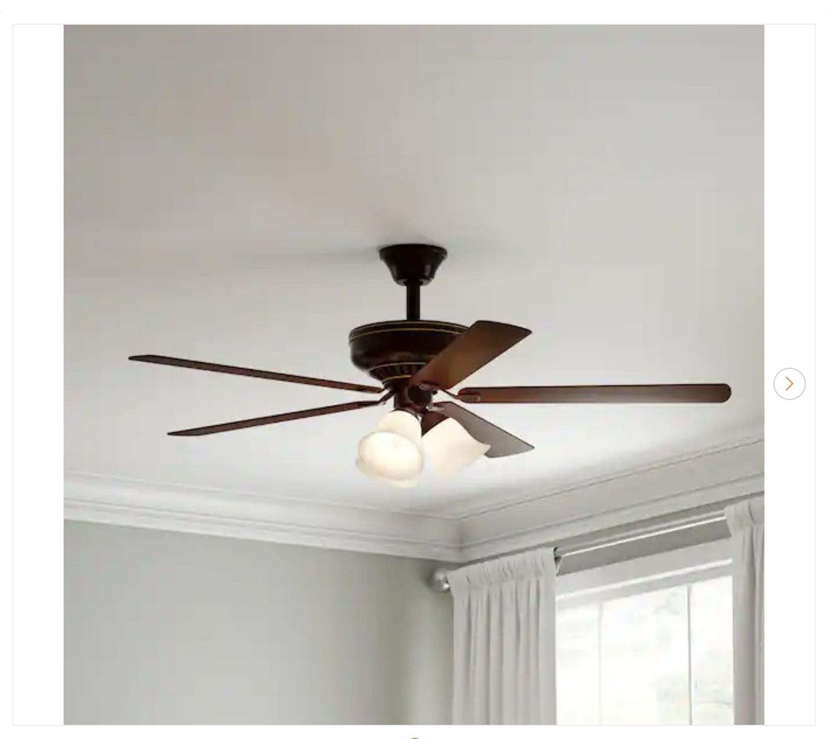 Hampton Bay Campbell 52" LED Ceiling Fan - New