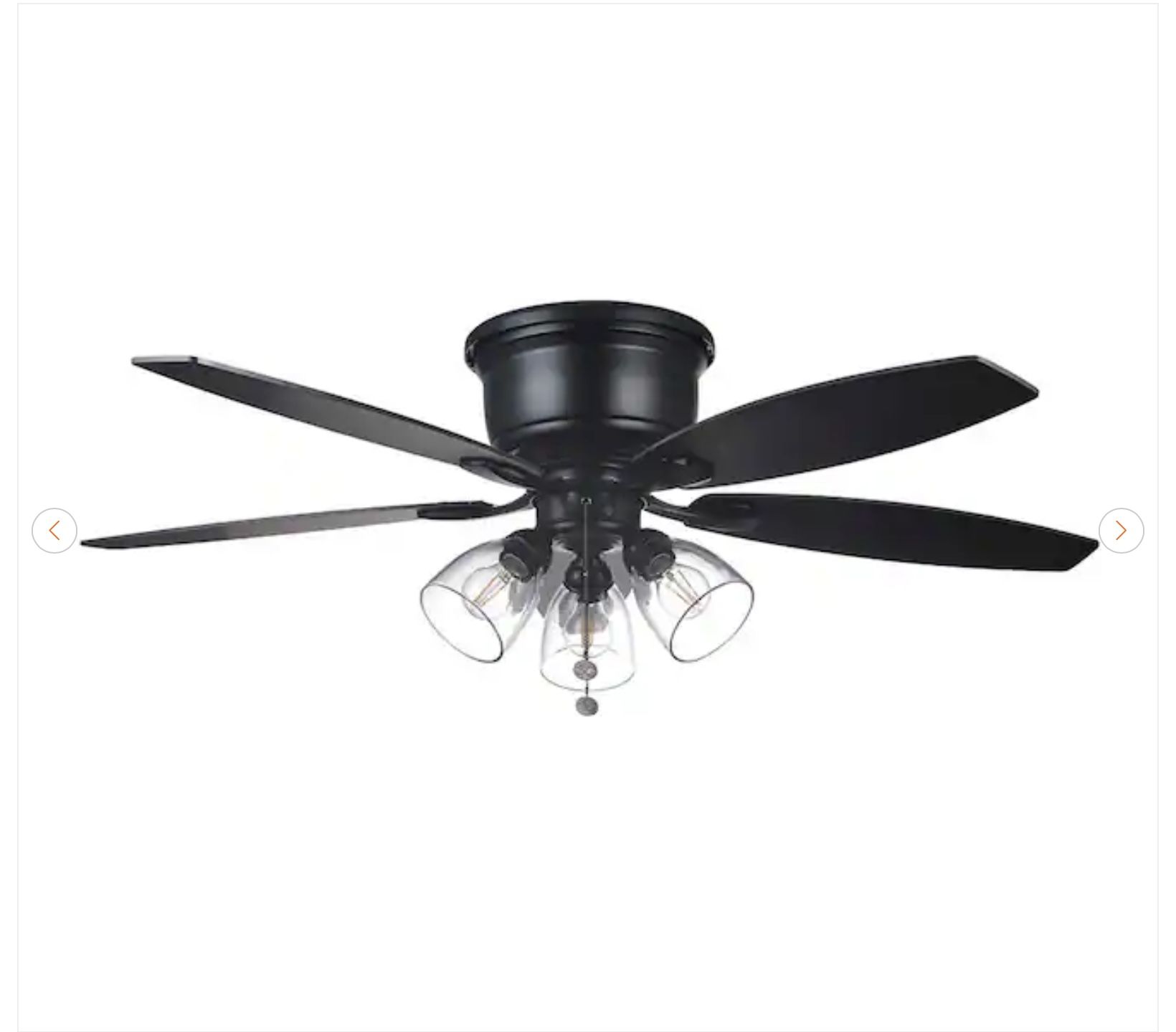 Hampton Bay Stoneridge 52" LED Matte Black Hugger Ceiling Fan - - photo 5