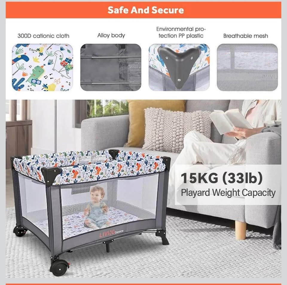 LIVINGbasics Portable Crib/Playard & Changing Station - photo 2