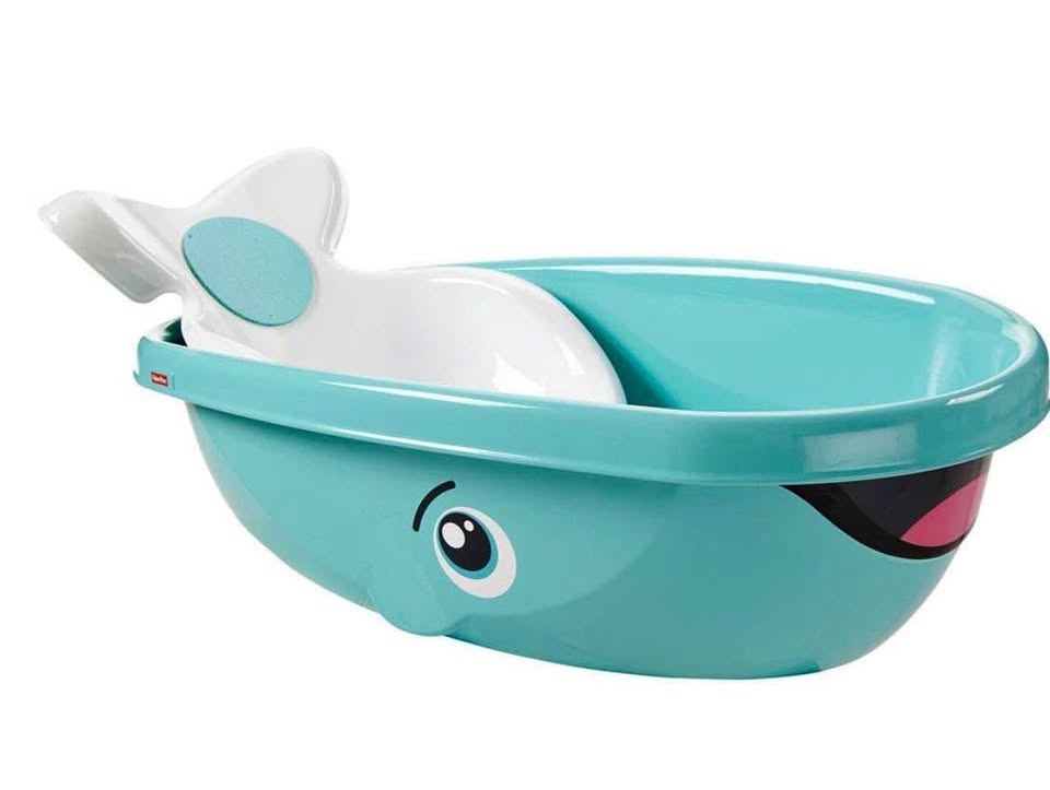 Fisher-Price Baby to Toddler Bath Whale Tub w/ Infant Seat