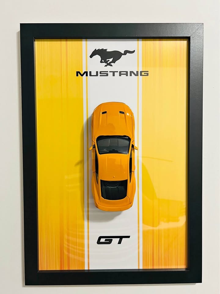 Mustang GT Wall Art with Diecast Car