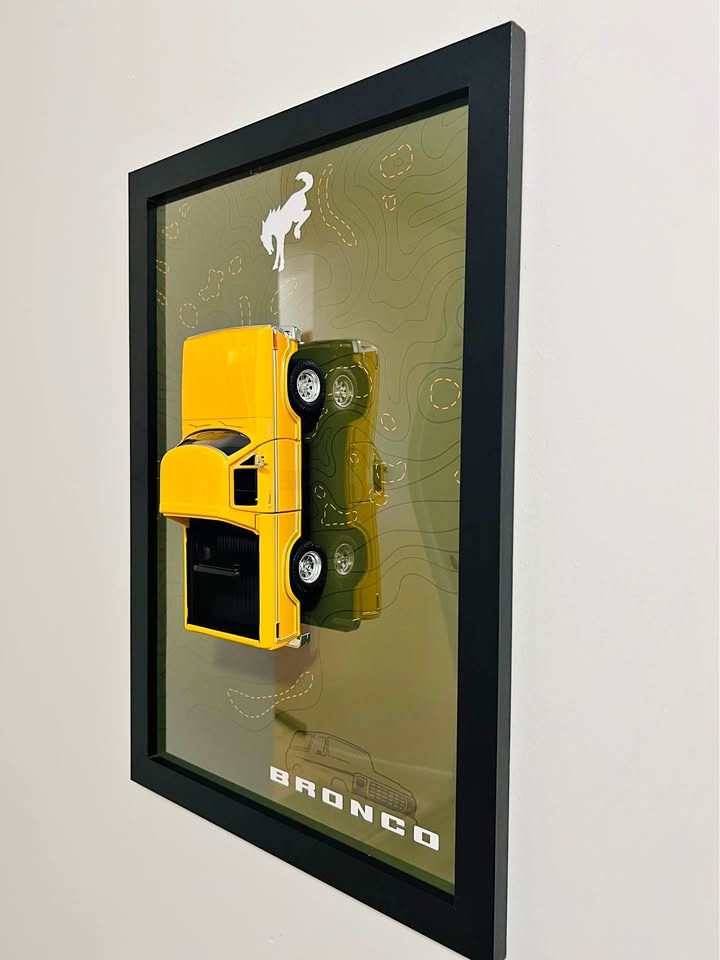 Ford Bronco Wall Art with Diecast Car