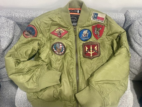 Genuine Article Flight Bomber Military Jacket Size S Patch Top G