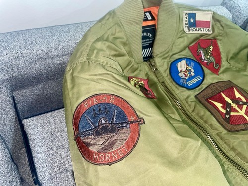 Genuine Article Flight Bomber Military Jacket Size S Patch Top G - photo 4