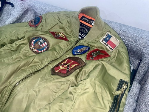 Genuine Article Flight Bomber Military Jacket Size S Patch Top G - photo 5