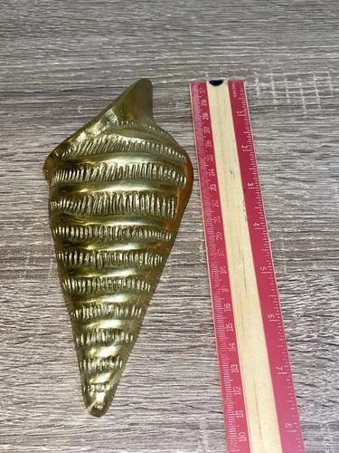 Vintage Brass Seashell & Starfish Wall Hanging - Palm Beach Styl - photo 5