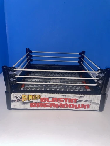 WWE Rumblers Blastin Breakdown Playset Ring Cage Incomplete For