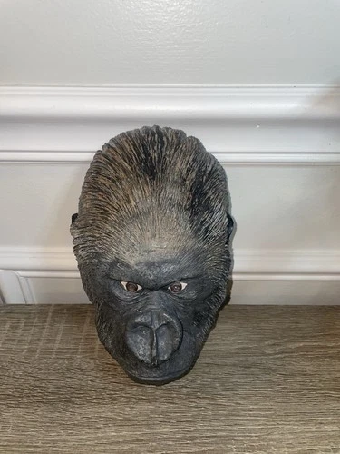 Jojo Wild Things Stone Gorilla Ape Head Sculpture Wall Hanging - photo 4