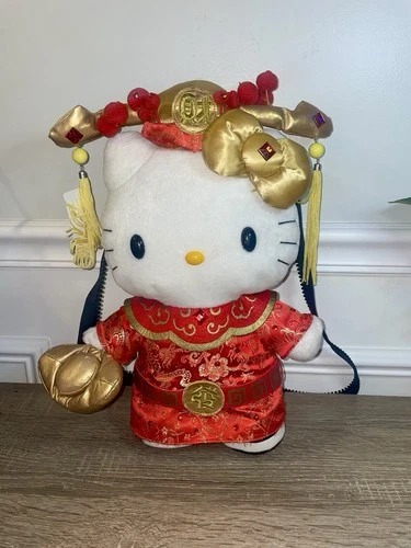 Hello Kitty Rare Plush Doll Backpack Authentic Sanrio 15"
