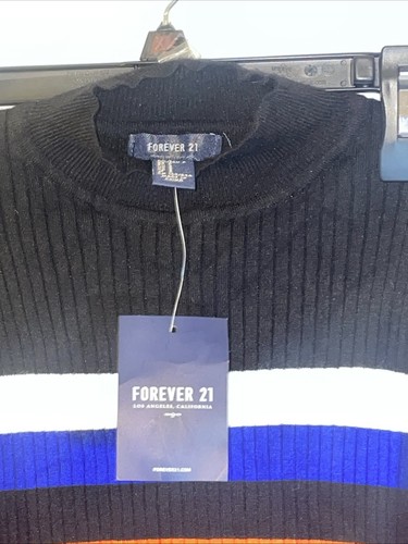 Forever 21 Women's Black Mock Neck Ribbed Sweater - Size Small, - photo 3