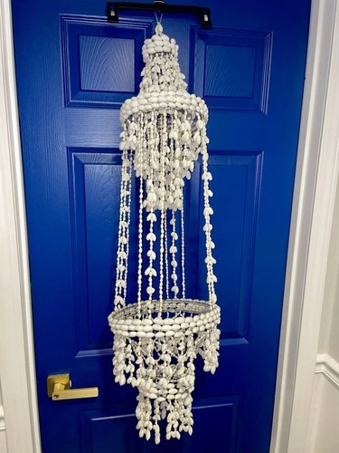Vintage Boho Seashell Chandelier Wind Chime/Planter