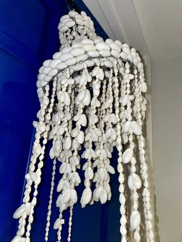 Vintage Boho Seashell Chandelier Wind Chime/Planter - photo 5