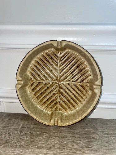 Vintage Pottery Craft 400 Ceramic Ashtray - Handcrafted USA Rust - photo 2