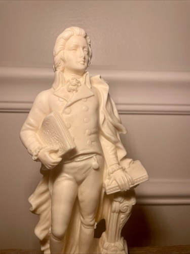 Gino Ruggeri MOZART Sculpture Statue Figurine 9”H Signed G.R. Ma - photo 3