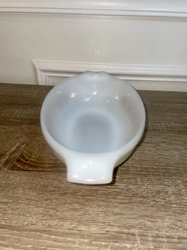 Vintage Glasbake 2274 1qt Milk Glass Oval Casserole Dish - photo 2