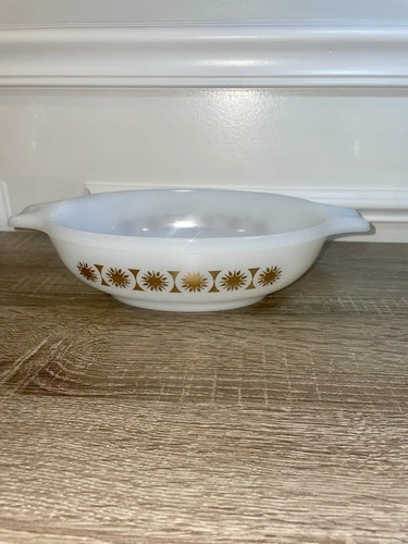 Vintage Glasbake 2274 1qt Milk Glass Oval Casserole Dish - photo 4