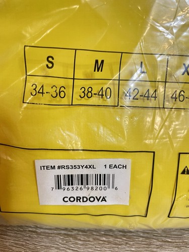 Cordova Stormfront RAINSUIT 3 PC. Size 4XXL Jacket, Hood & Bib P - photo 2