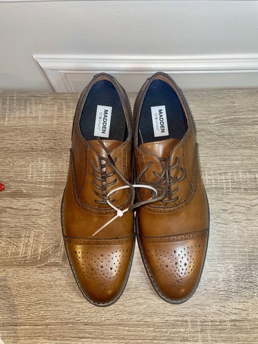 Steve Madden Men's Brown Lace Up Oxfords Dress Shoes Size 10