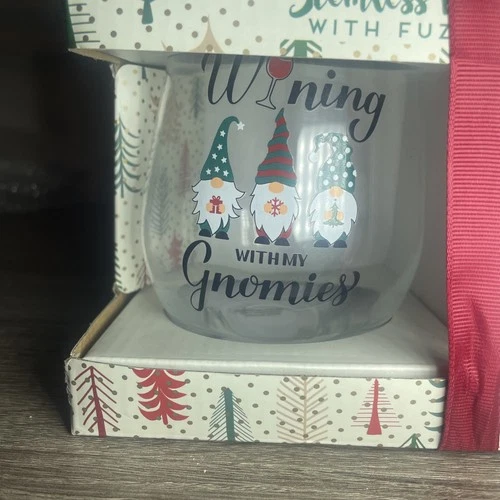 Wining With My Gnomies Wine Glass & Fuzzy Socks Set - photo 5