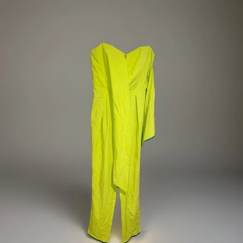 Mustard Seed Neon Green Strapless Jumpsuit Woman’s Size M