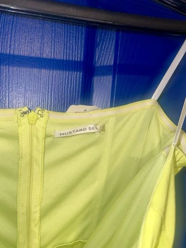 Mustard Seed Neon Green Strapless Jumpsuit Woman’s Size M - photo 2
