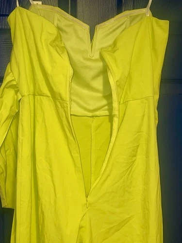 Mustard Seed Neon Green Strapless Jumpsuit Woman’s Size M - photo 5