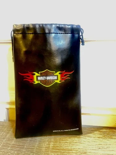 Harley Davidson Sunglasses Bag - Faux Leather 7"x4"