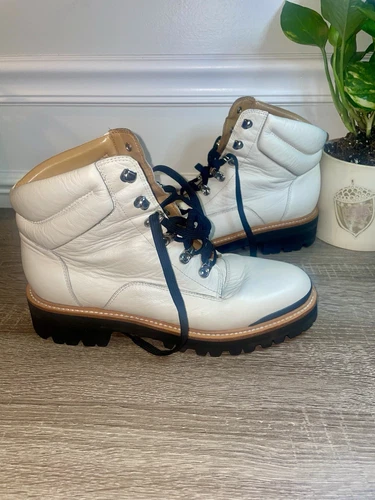 MARC FISHER LTD Size 9 Womens Lace Up Grain Leather Ankle Combat - photo 2