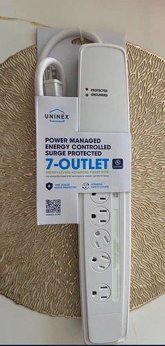 7 Outlet 3ft Cord Surge Protector Power Tap Strip