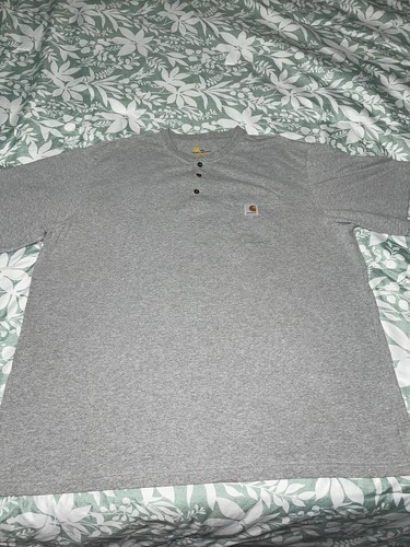 Vintage Carhartt Short Sleeve Tee Grey 90's 2XL