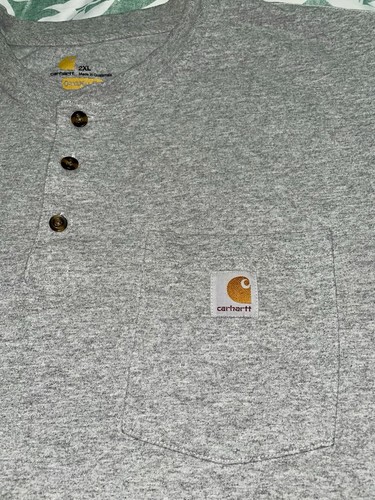Vintage Carhartt Short Sleeve Tee Grey 90's 2XL - photo 2