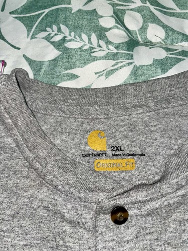 Vintage Carhartt Short Sleeve Tee Grey 90's 2XL - photo 4