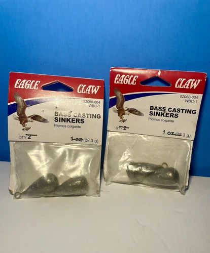 Eagle Claw Bass Casting Sinker 1oz - 2 Pack