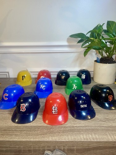 Mini Baseball Helmet Ice Cream Bowls MLB Hat Vintage Lot Of 11