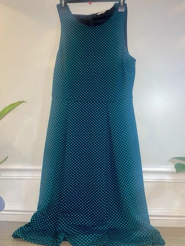 41 Hawthorn Stitch Fix Fit Flare Dress Size S Teal Blue Black Po - photo 4