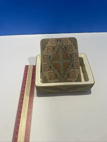 Navajo Sand Painting Trinket Box (SIGNED By Artist) P.morgan - photo 3